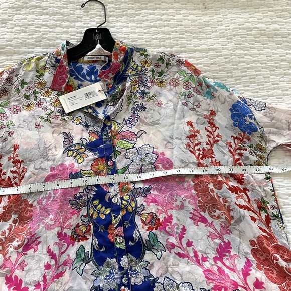 Johnny Was oversized long sleeved Shellinay  Nicola button down blouse size XS - Picture 3 of 4